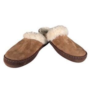 UGG Australia Women's Sheepskin Suede Tan Slippers Size - 8
